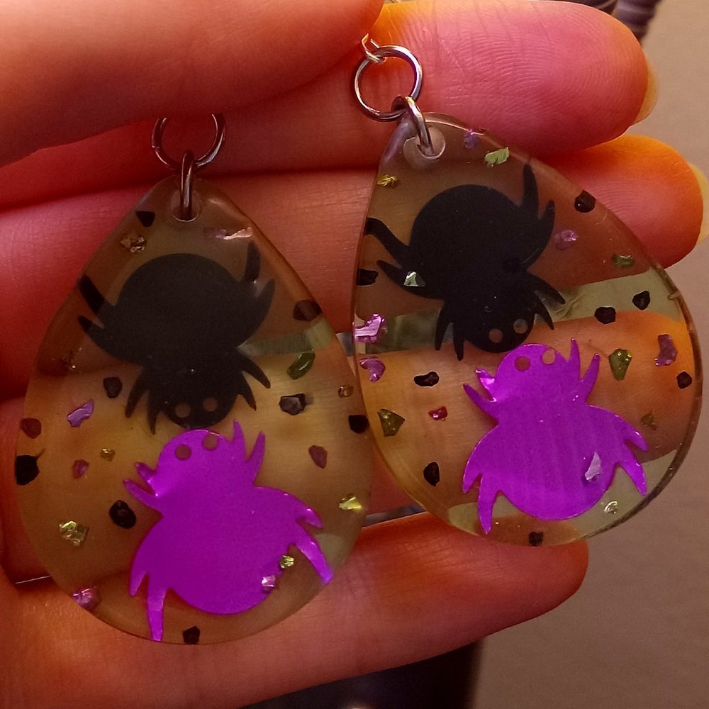 Handmade Spider Earrings